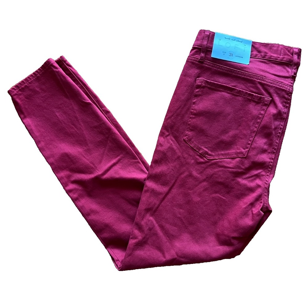LOFT Made and Loved Skinny Jeans Stretch Red Size 12 / 31 NEW MSRP $69